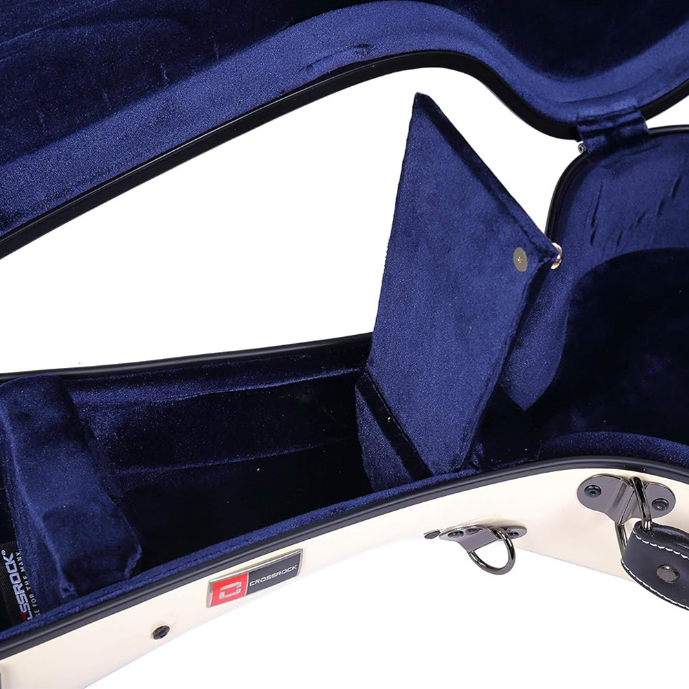 Estuche Crossrock Fibra de Vidrio Marfil para Guitarra Torres