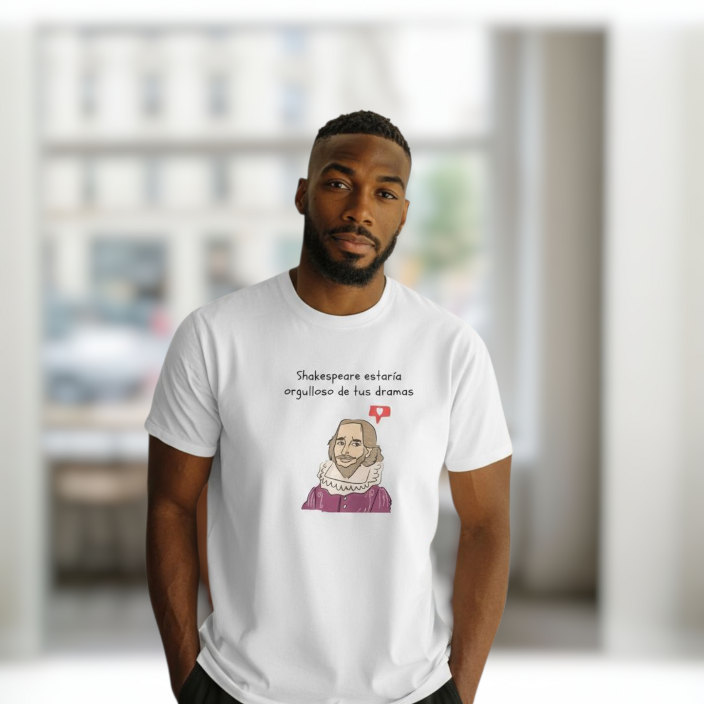 Camiseta "Shakespeare vs tus dramas" | Unisex | Blanca