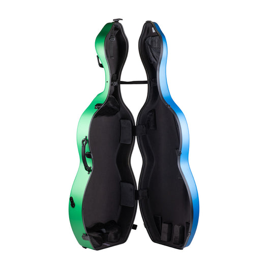 Estuche BAM BonBon para Cello Azul & Verde con rueditas