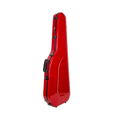 Estuche Crossrock Fiberglass Rojo para Guitarra Eléctrica Strato & Tele