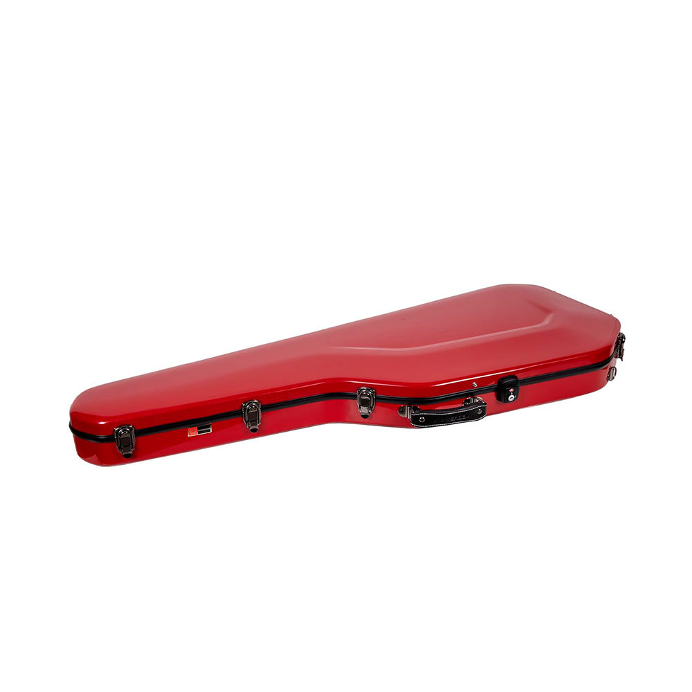 Estuche Crossrock Fiberglass Rojo para Guitarra Eléctrica Strato & Tele