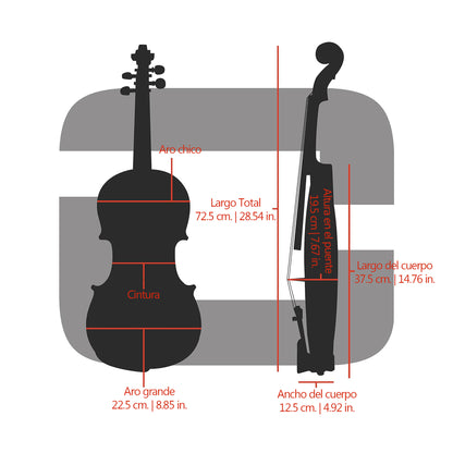 Estuche Crossrock Fibra de Vidrio Blanco para Violín