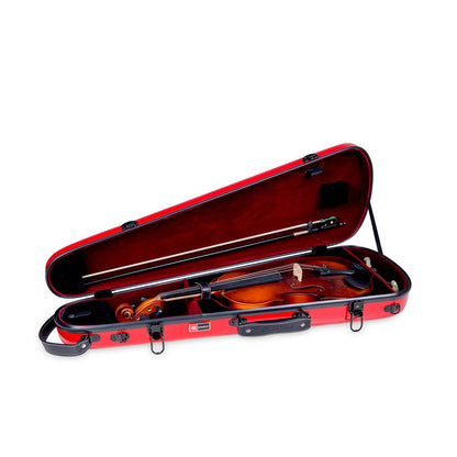 Estuche Crossrock Fibra de Vidrio Rojo para Violín