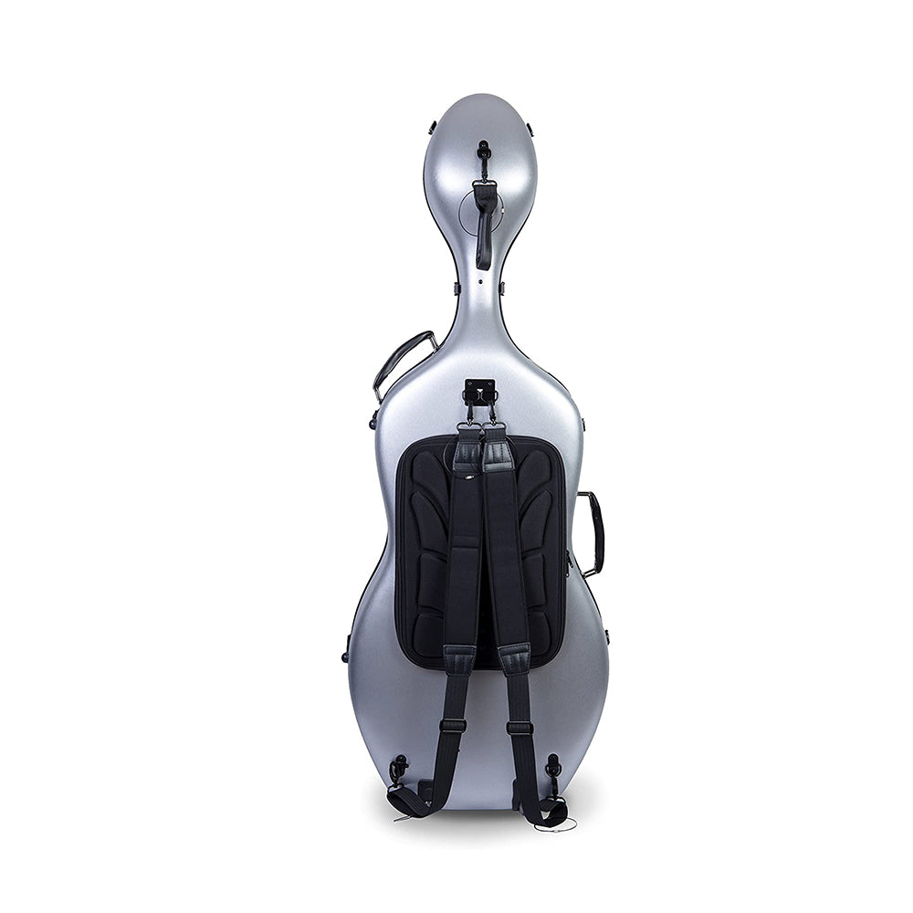 Estuche Crossrock Polycarbon Slim Plata para Cello
