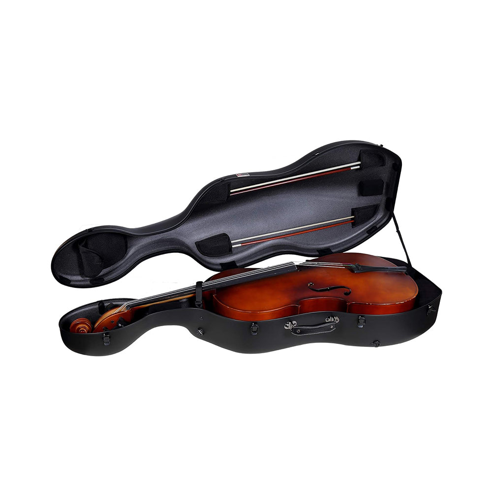 Estuche Crossrock Ultralight Carbon Negro para Cello