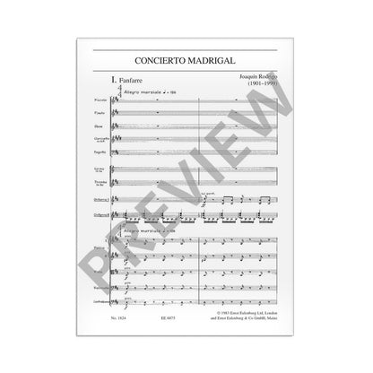 Concierto Madrigal para 2 Guitarras y Orquesta | Joaquín Rodrigo | Study Score