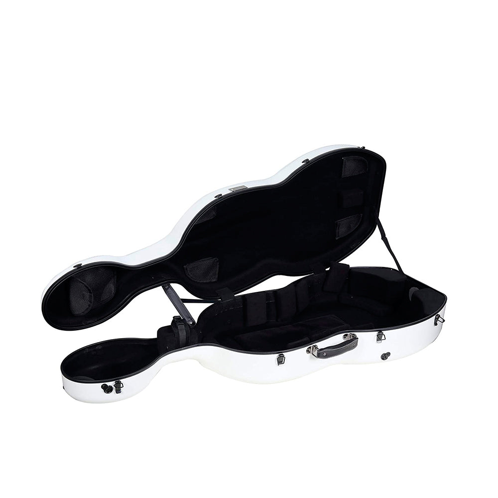 Estuche Crossrock Polycarbon Cello 4/4 Blanco